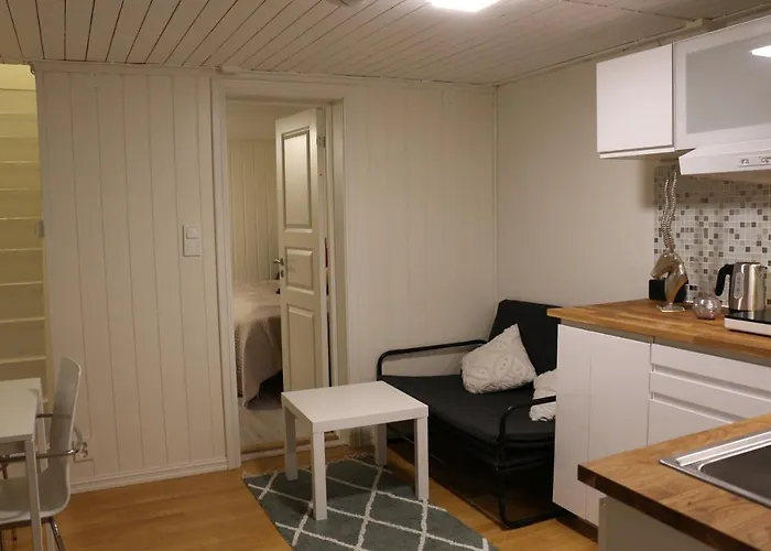 With1 Bedroom Separate Living With A Sofa Bed And A Tiny Kitchen A Bathroom Located In Nordstrand Near By The Sea For 3 Guests With A Garden And Grill With Sea View Just Outside The * Oslo